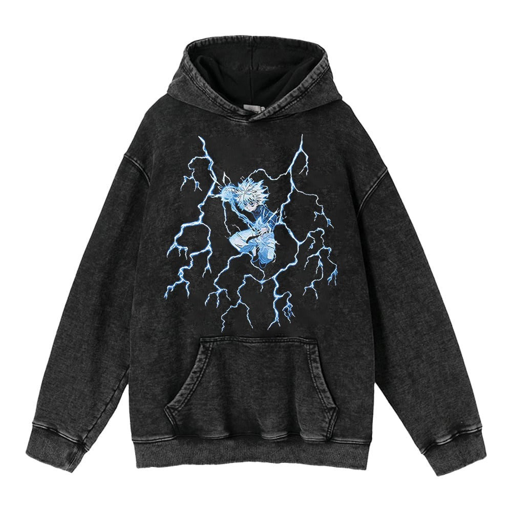 440g Heavyweight Washed Old My Heroes Academy Anime Street Retro Cotton Hoodie Hoodie