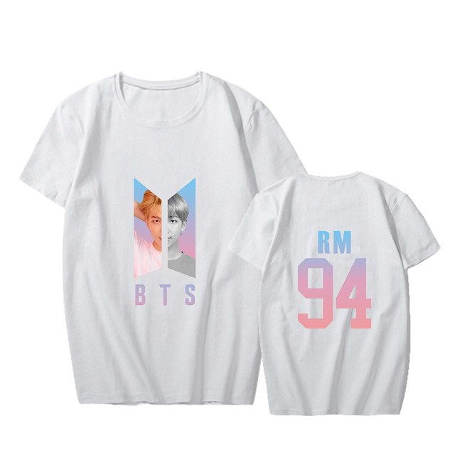 KPOP BTS Bangtan Boys Album Love Yourself Answer Photo RM V SUGA Hip Hop Tshirt K-POP T Shirt Short Sleeve Tops T-shirts