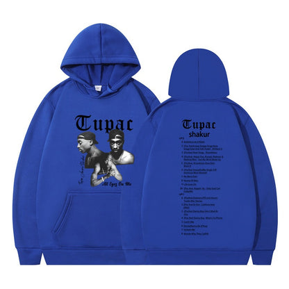 Rap singer Tupac 2pac hip-hop hoodie men's fashion hoodie sweatshirt