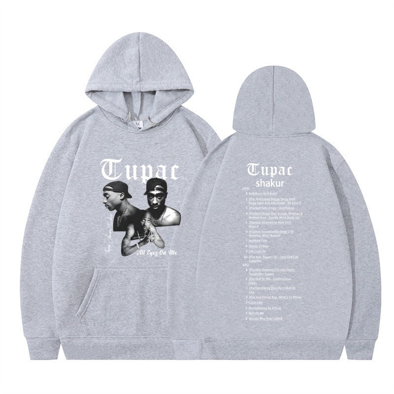 Rap singer Tupac 2pac hip-hop hoodie men's fashion hoodie sweatshirt