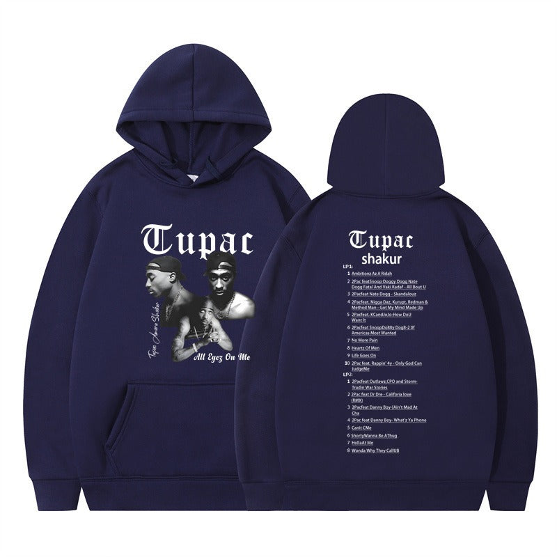Rap singer Tupac 2pac hip-hop hoodie men's fashion hoodie sweatshirt