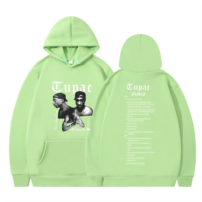 Rap singer Tupac 2pac hip-hop hoodie men's fashion hoodie sweatshirt
