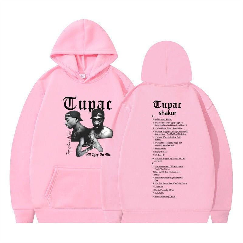 Rap singer Tupac 2pac hip-hop hoodie men's fashion hoodie sweatshirt