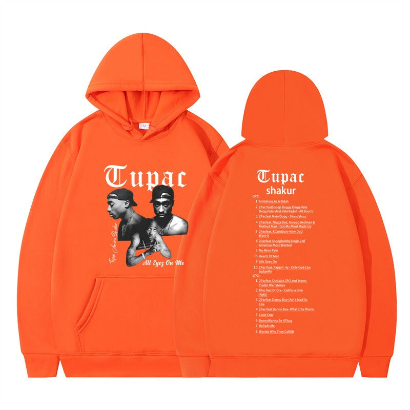 Rap singer Tupac 2pac hip-hop hoodie men's fashion hoodie sweatshirt