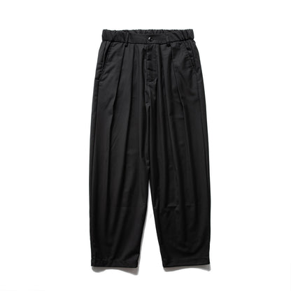 Solid Color Pleated Casual Suit Pants Men's Street Style Long Trousers Loose Fit Sports Pants
