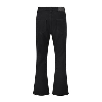 Wide Leg Jeans Men Loose Casual Ins Street American Hip Hop Simple Solid Color Flare Wide Leg Long Pants