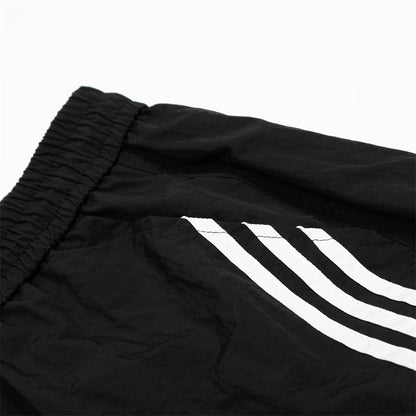 Casual Wide-Leg Pants Men's Loose Scythe Pants Vibe High Street Design Three-Stripe Pattern Trousers