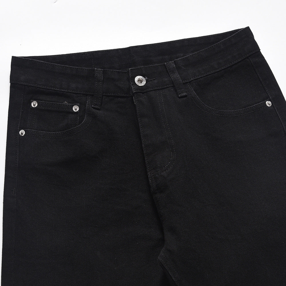 Wide Leg Jeans Men Loose Casual Ins Street American Hip Hop Simple Solid Color Flare Wide Leg Long Pants