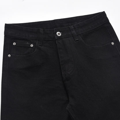 Wide Leg Jeans Men Loose Casual Ins Street American Hip Hop Simple Solid Color Flare Wide Leg Long Pants