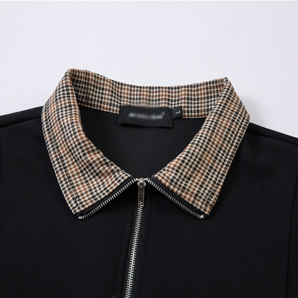 Summer Men's Polo Shirt INS Trendy Versatile Sports Casual Stand Collar Half Zipper Flip Collar Short Sleeve T-Shirt