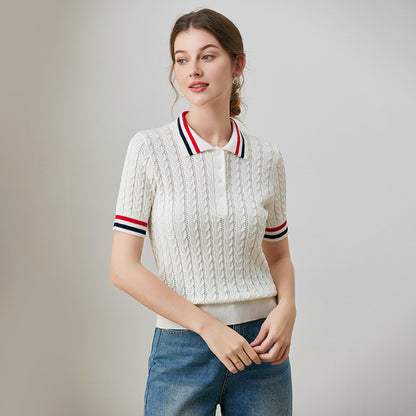 Short sleeved T-shirt top for women's clothing