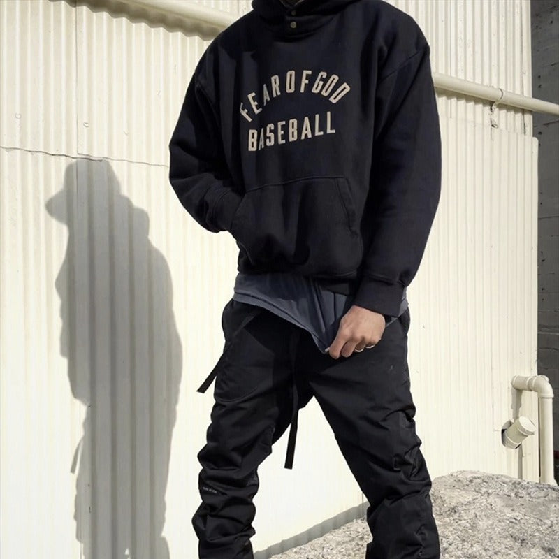 Winter Fashion Brand Sweater FOG Season 7 Main Line BASEBALL Letter Hoodie High Street Loose Men's and Women's Sweater