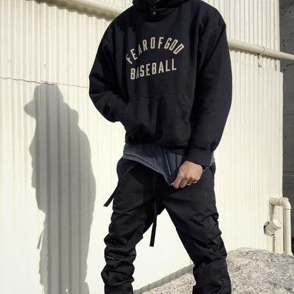 Winter Fashion Brand Sweater FOG Season 7 Main Line BASEBALL Letter Hoodie High Street Loose Men's and Women's Sweater