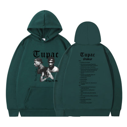 Rap singer Tupac 2pac hip-hop hoodie men's fashion hoodie sweatshirt