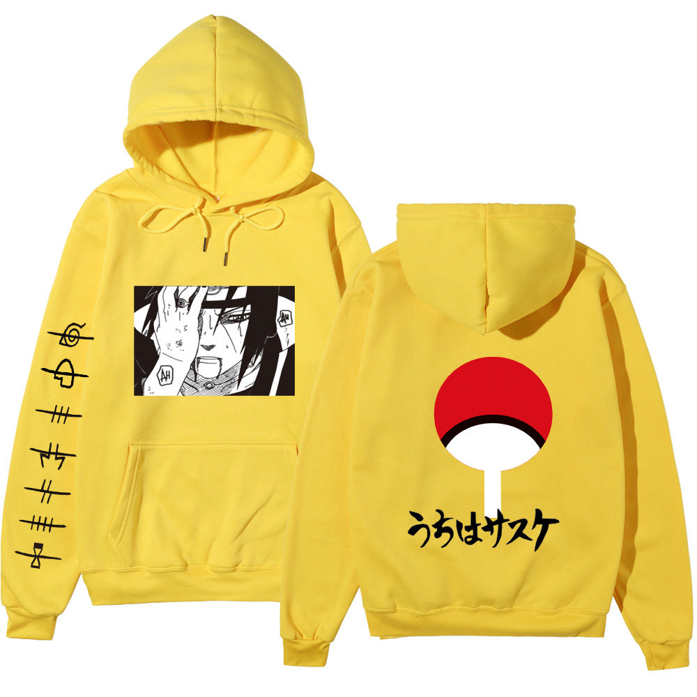 Naruto sweatshirt men's and women's casual hoodie Uchiha Sasuke printed sweatshirt top jacket