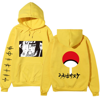 Naruto sweatshirt men's and women's casual hoodie Uchiha Sasuke printed sweatshirt top jacket