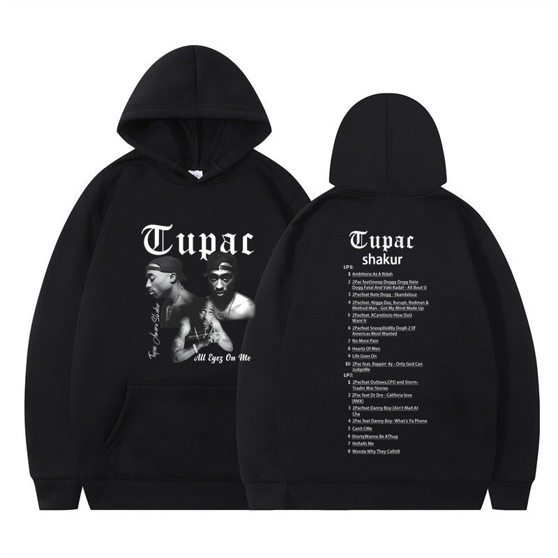 Rap singer Tupac 2pac hip-hop hoodie men's fashion hoodie sweatshirt