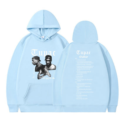 Rap singer Tupac 2pac hip-hop hoodie men's fashion hoodie sweatshirt