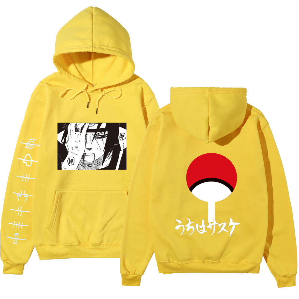 Naruto sweatshirt men's and women's casual hoodie Uchiha Sasuke printed sweatshirt top jacket
