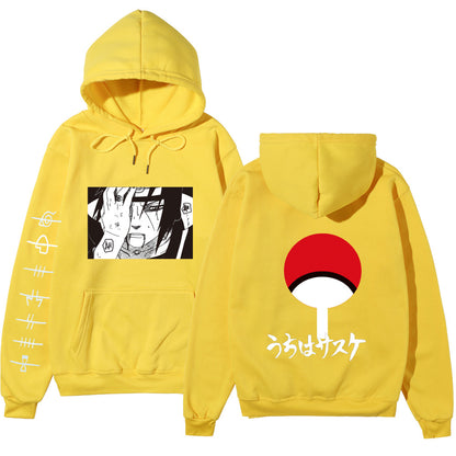 Naruto sweatshirt men's and women's casual hoodie Uchiha Sasuke printed sweatshirt top jacket