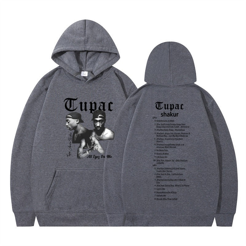 Rap singer Tupac 2pac hip-hop hoodie men's fashion hoodie sweatshirt