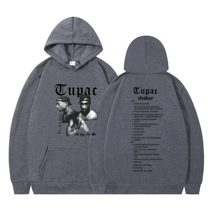 Rap singer Tupac 2pac hip-hop hoodie men's fashion hoodie sweatshirt
