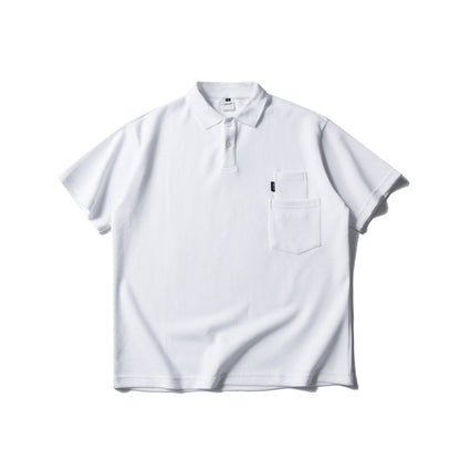 Double patch pocket design loose polo shirt