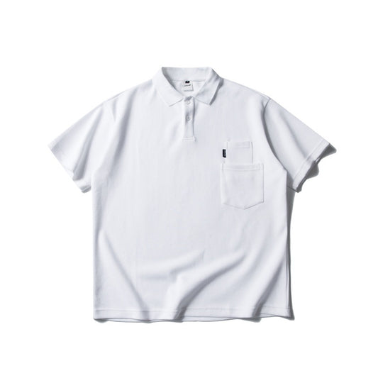 Double patch pocket design loose polo shirt