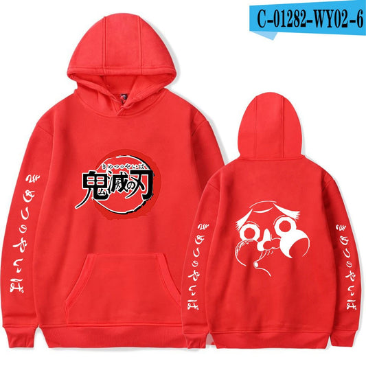 Ghost Blade Japanese anime peripheral men's and women's fashionable casual hoodie with a hat