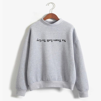 Ariana Grande Sweatshirt No Tears Left To Cry Hoodie Women Print Harajuku God Is A Woman Sweatshirts Pullover Cewneck Warm Tops