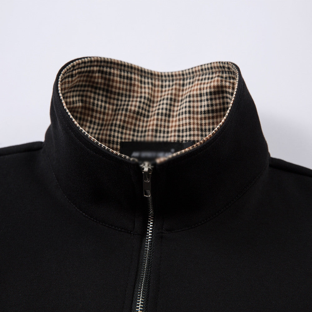 Summer Men's Polo Shirt INS Trendy Versatile Sports Casual Stand Collar Half Zipper Flip Collar Short Sleeve T-Shirt