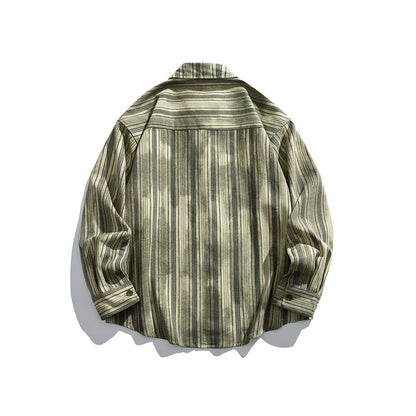 Buckled long sleeved striped shirt for men and women