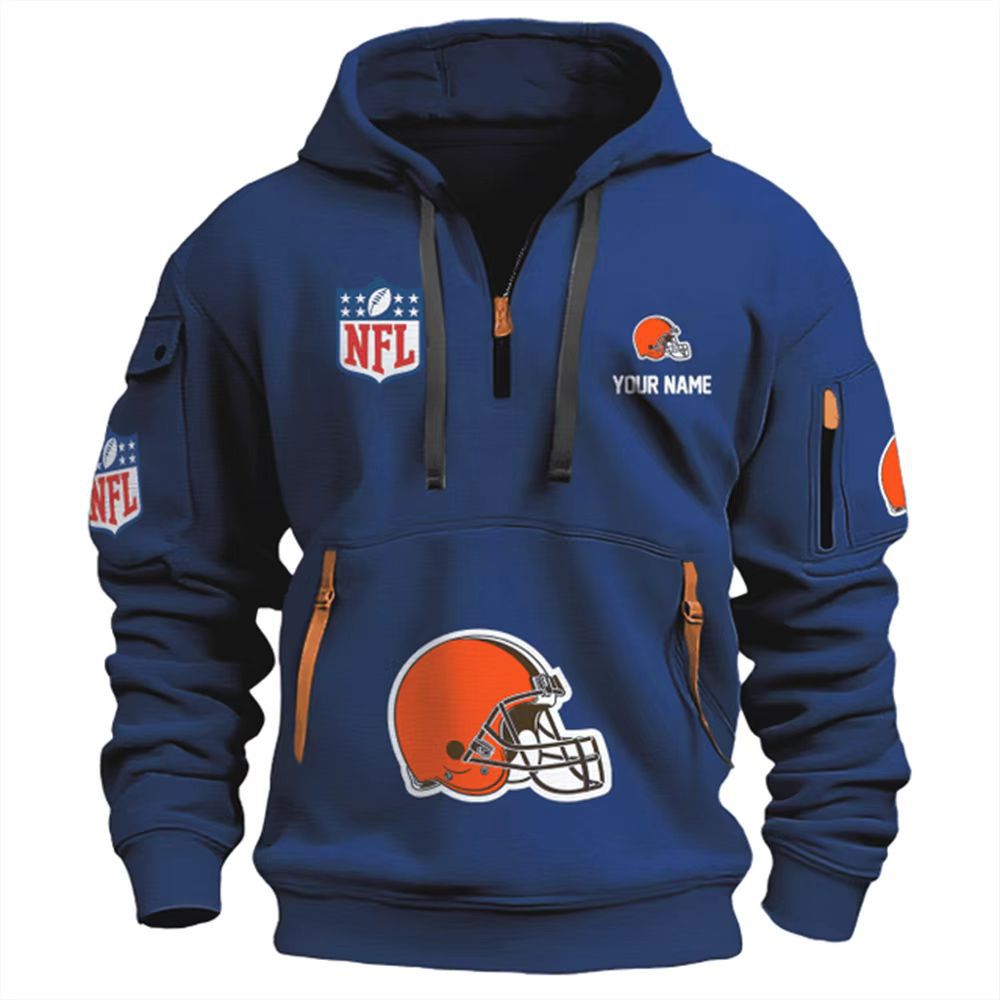 Casual European and American Pocket Zipper Pullover Series Printed Outerwear Hoodie New Style