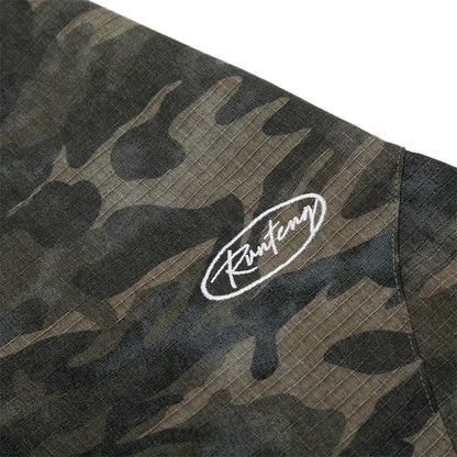 Retro Camouflage Slant Pocket Casual Pants Men's Workwear Long Pants Splicing Deconstruction Design Loose Wide Leg Banana Pants