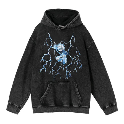 440g Heavyweight Washed Old My Heroes Academy Anime Street Retro Cotton Hoodie Hoodie