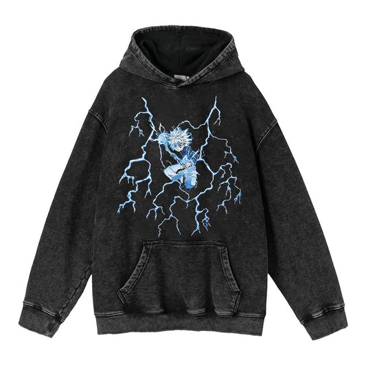 440g Heavyweight Washed Old My Heroes Academy Anime Street Retro Cotton Hoodie Hoodie