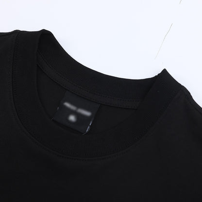 Street Style Star Embroidery Casual T-Shirt Men's Loose Round Neck Short Sleeve Top