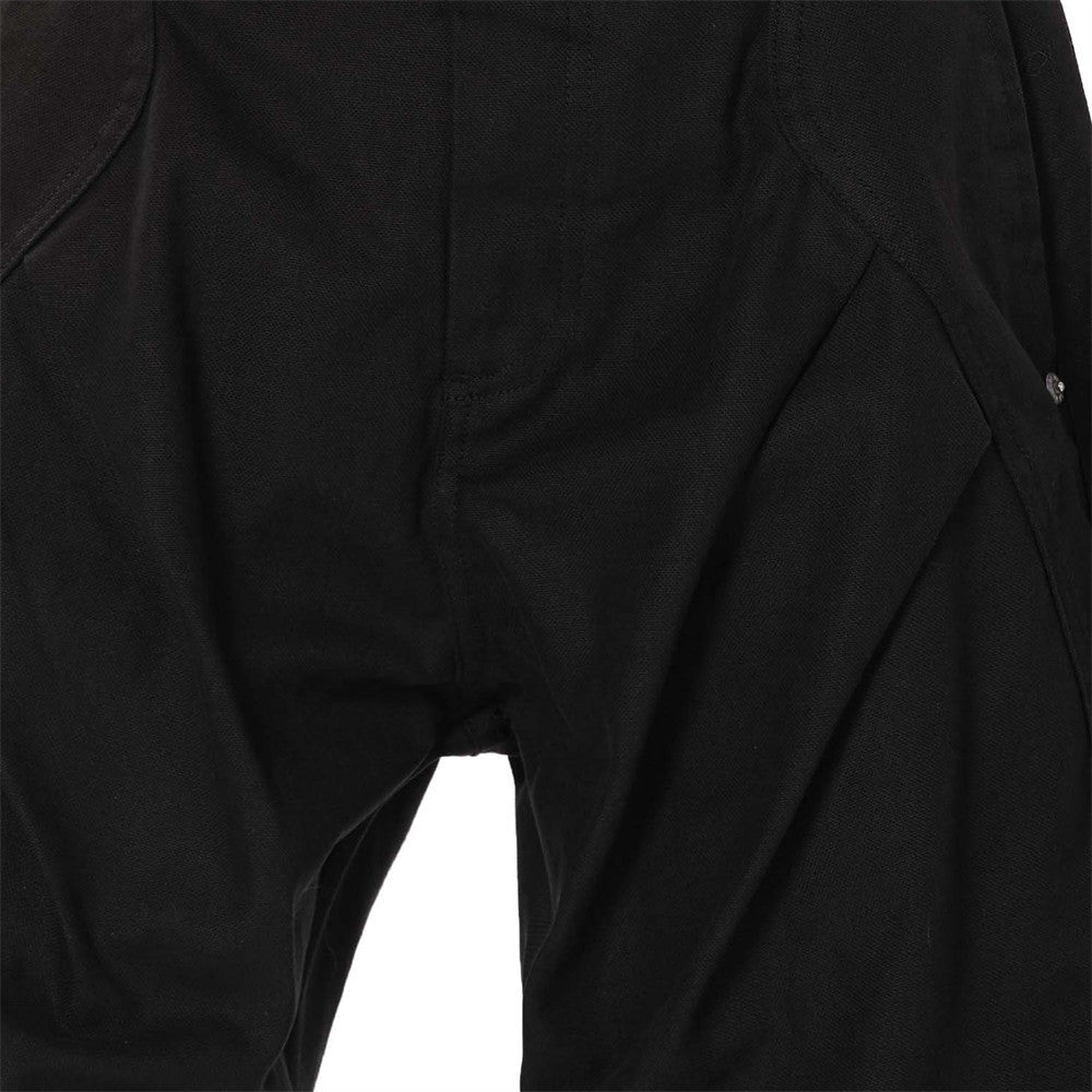Loose Wide-Leg Scissors Pants Men's Long Pants Vibe Trendy Pleated Pockets Reverse Installation Design Solid Color Versatile Banana Pants