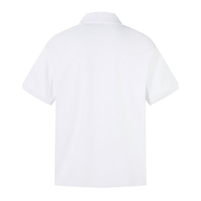 Three Stripes Sports Polo Shirt Men's Summer INS European and American Trend Splicing Loose Casual Turn-down Collar Short Sleeve T-Shirt