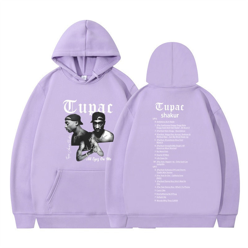 Rap singer Tupac 2pac hip-hop hoodie men's fashion hoodie sweatshirt