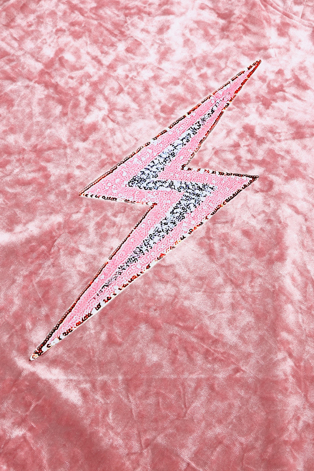 Pink Thunder Bolt Sequin Oversized Hoodie
