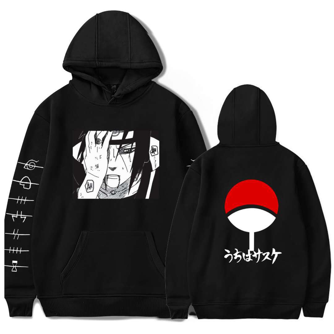Naruto sweatshirt men's and women's casual hoodie Uchiha Sasuke printed sweatshirt top jacket