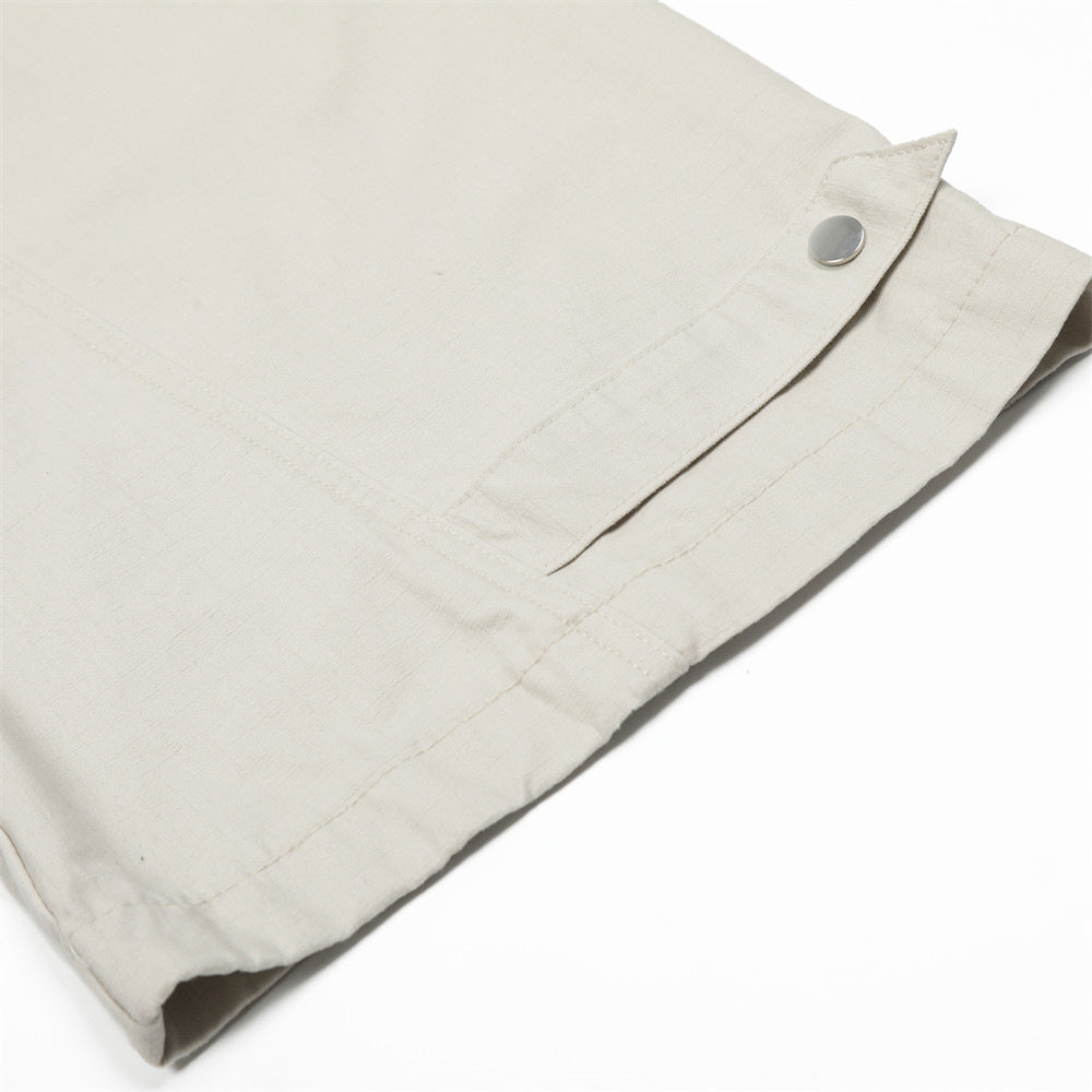 Sense Workwear Wide-Leg Scythe Pants Men's High Street Vibe Large Pocket Design Frayed Silhouette Long Pants