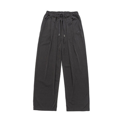 Solid color embroidery quick drying loose straight leg wide leg pants for men