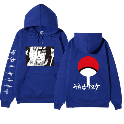 Naruto sweatshirt men's and women's casual hoodie Uchiha Sasuke printed sweatshirt top jacket