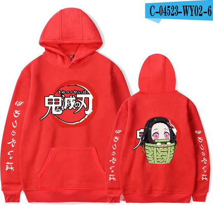 Ghost Blade Japanese anime peripheral men's and women's fashionable casual hoodie with a hat