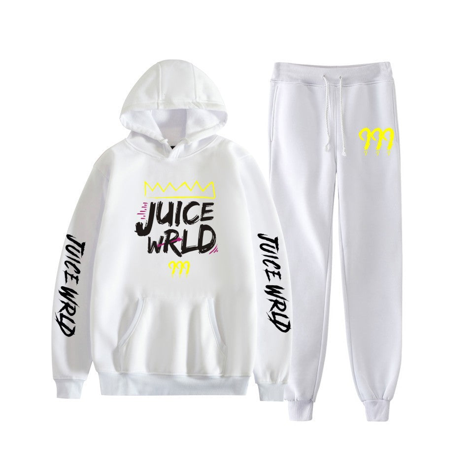 New rapper hoodie set, loose fitting men's and women's hooded hoodie+sweatpants