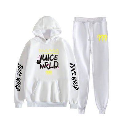 New rapper hoodie set, loose fitting men's and women's hooded hoodie+sweatpants