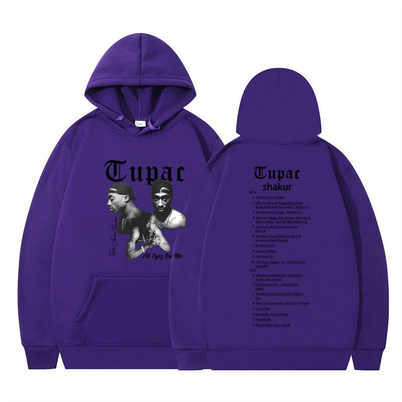 Rap singer Tupac 2pac hip-hop hoodie men's fashion hoodie sweatshirt