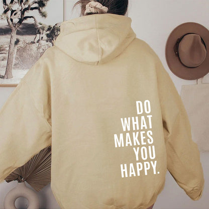 XS ---5XL European size off shoulder sleeves Do What Makes You Happy sweatshirt hoodie